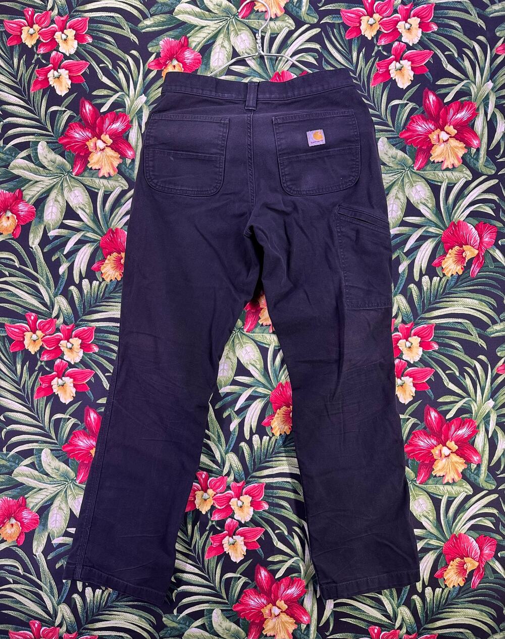 Carhartt Black Relaxed Fit Carpenter Work Style Size 30/32